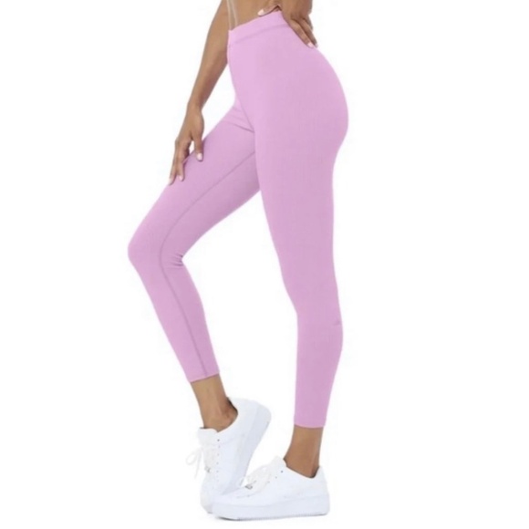 Alo Yoga Ribbed High-Waist 7/8 Blissful Legging - Picture 2 of 10